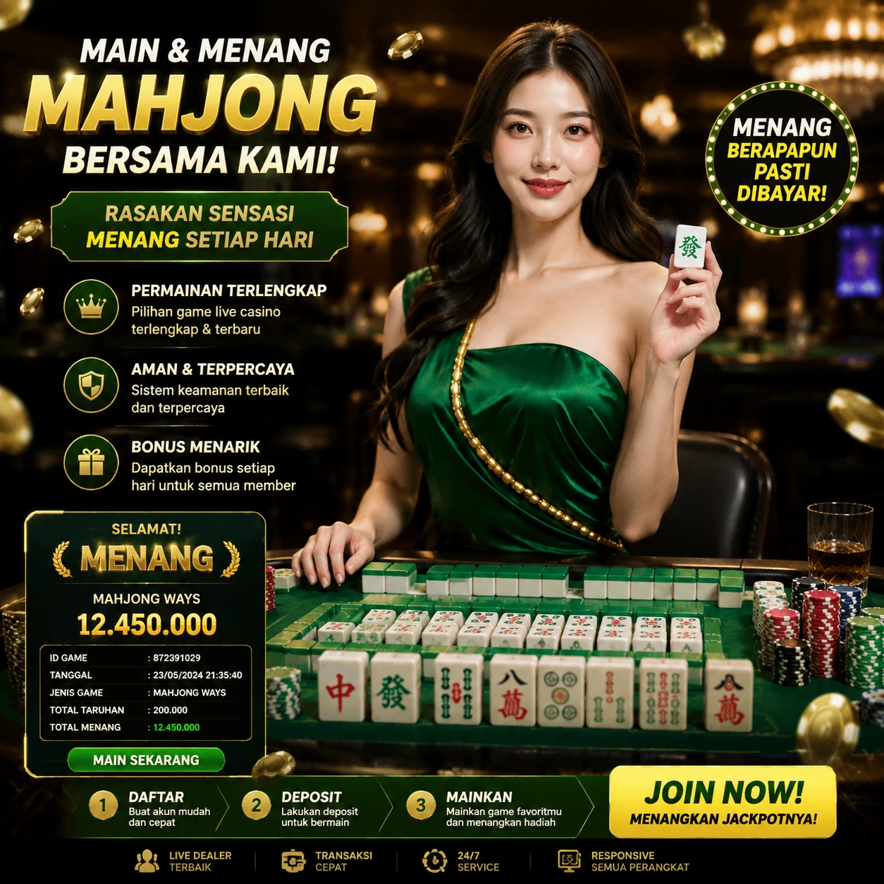 Yang berubah di duniawin77: bookmark, e-wallet, turnover